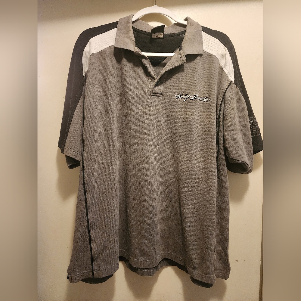 Harley-Davidson Men's Gray Polo Shirt
